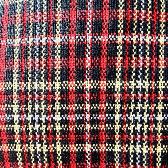 Vtg Red Plaid Academia Equestrian Scholar Preppy English Manor Festive Vest S - Picture 5 of 6